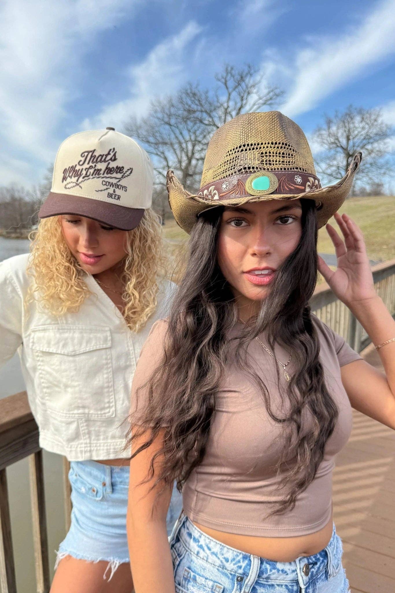 "That's Why I'm here" Puff Embroidered Trucker Hat