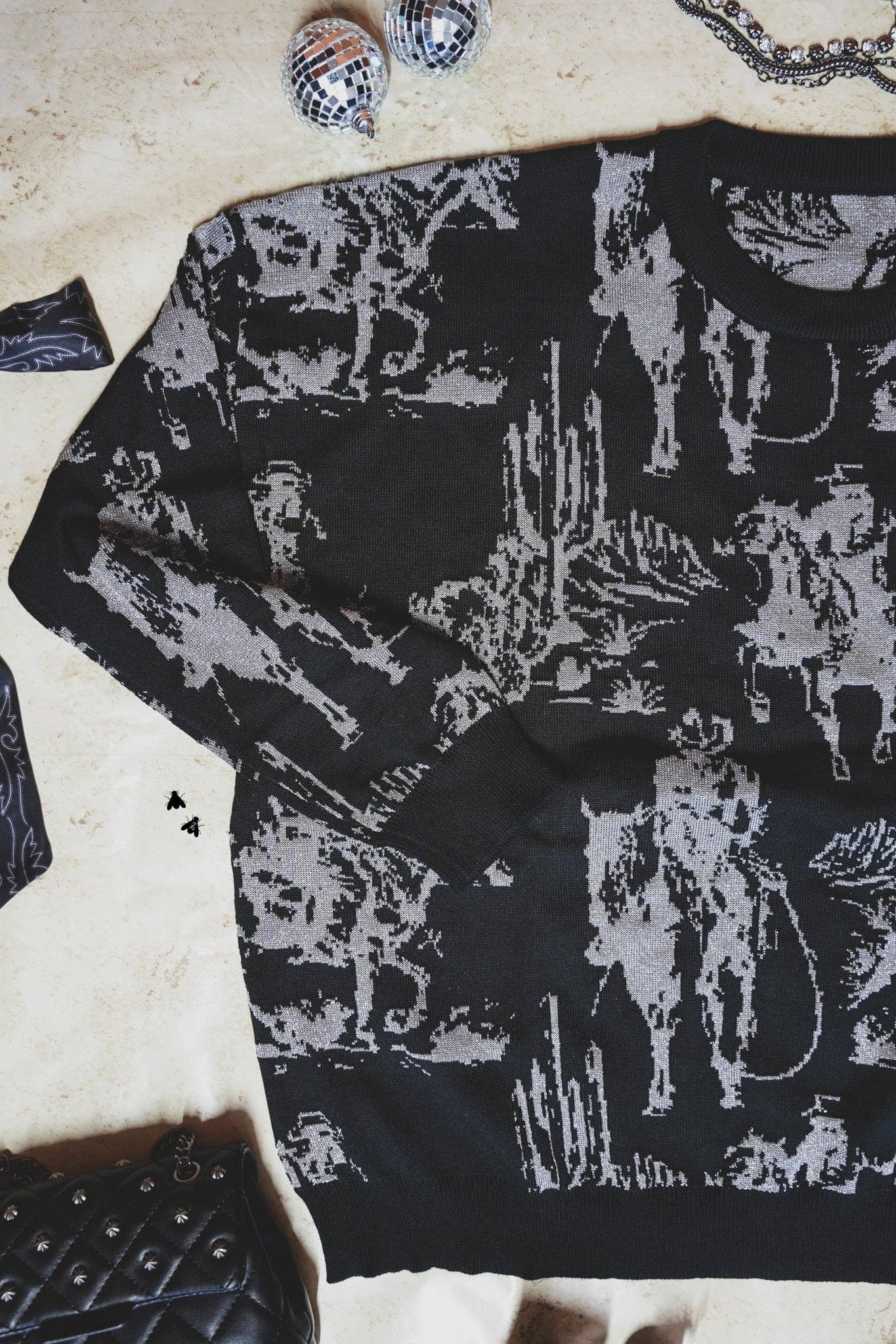 Rhinestone Cowboy Sweater [REVERSIBLE]