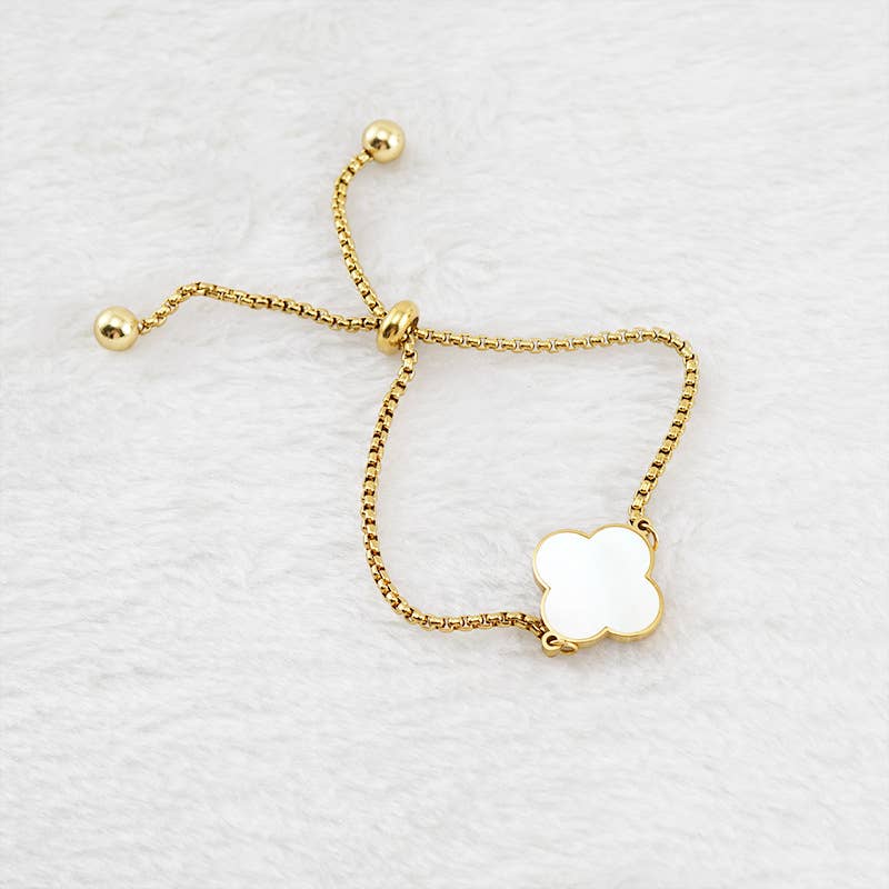 Clover Charm Adjustable Bracelet