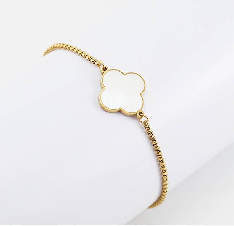 Clover Charm Adjustable Bracelet