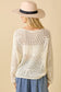 Ribbon Bow Crochet Sweater Top
