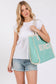 Embroidered Beach Letter Fringe Tote Bag