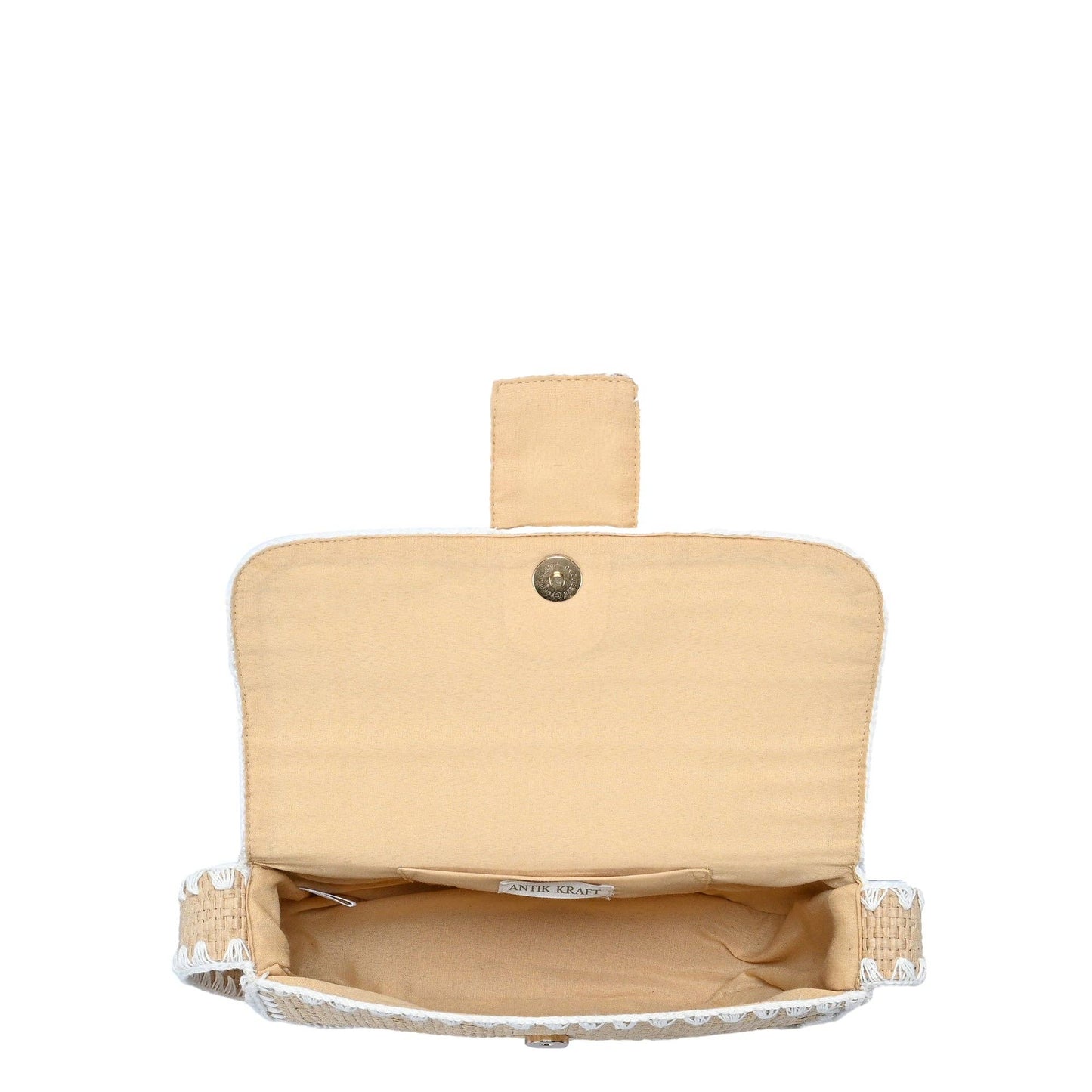 Camila Straw Contrast Stitch Crossbody Bag