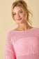 Ribbon Bow Crochet Sweater Top