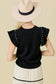 Pearl Accent Flutter Sleeve Sweater Top
