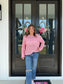 Ribbon Bow Crochet Sweater Top