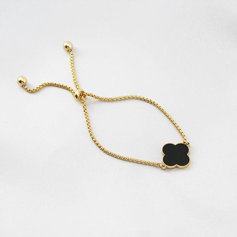 Clover Charm Adjustable Bracelet