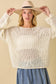 Ribbon Bow Crochet Sweater Top