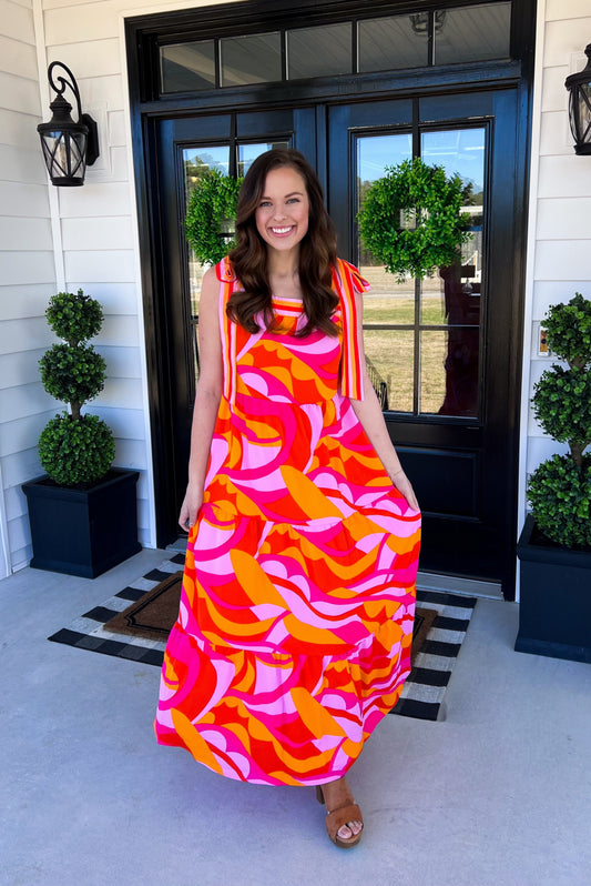 Sunset Swirl Maxi Dress