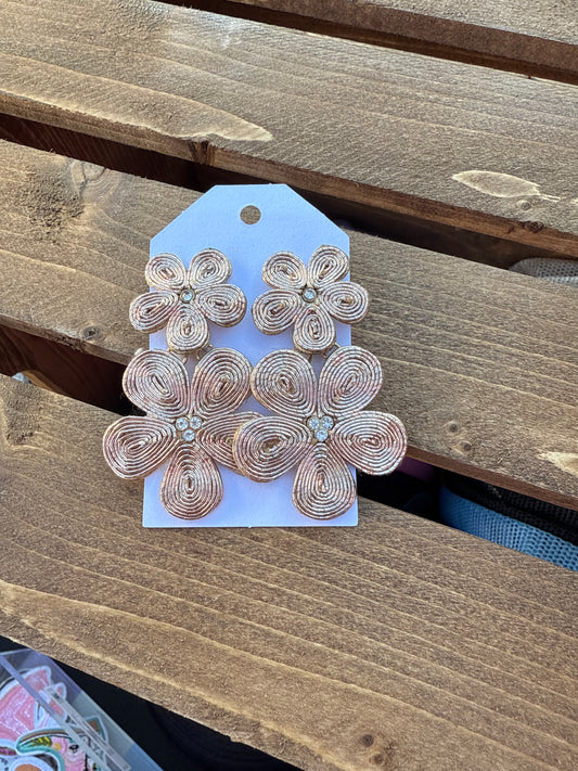 Gold Flower Earrings