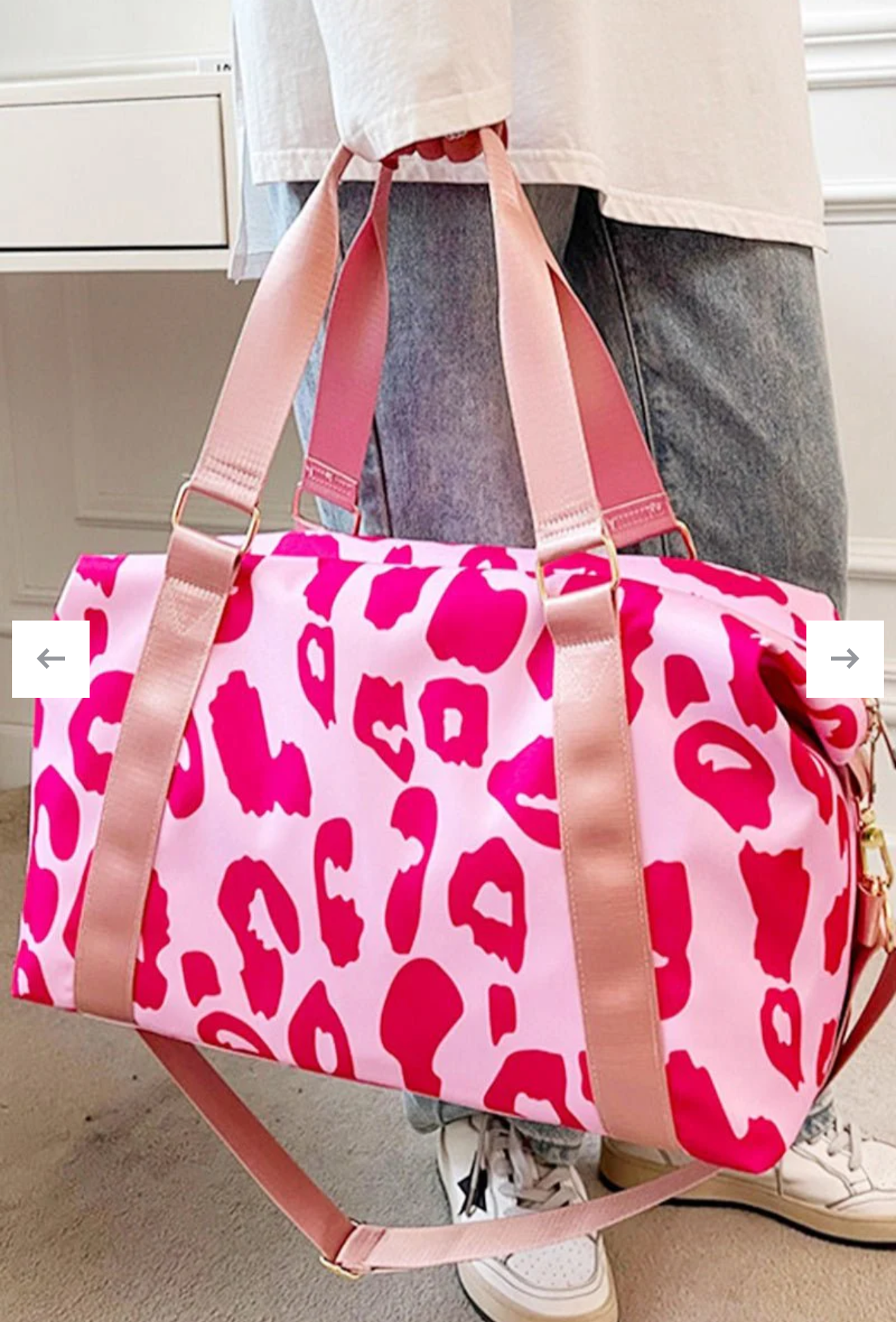 Pink Leopard Duffle