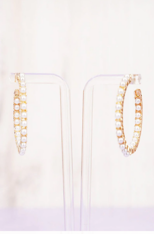 Inside-Out Pearl Hoops