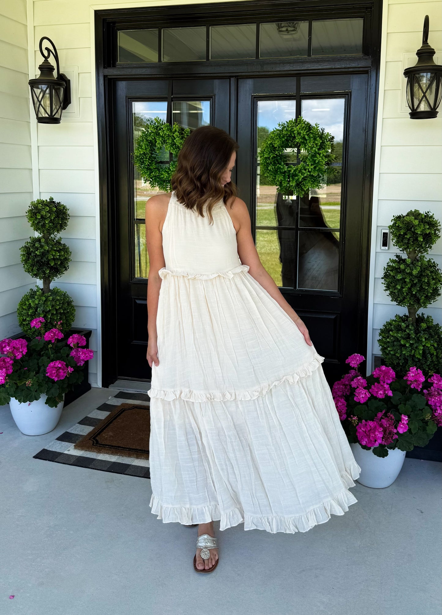 Cream Dream Tiered Maxi Dress