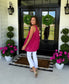 Garden Blooms Lace Trim Tank