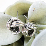 Silver Knot Earrings