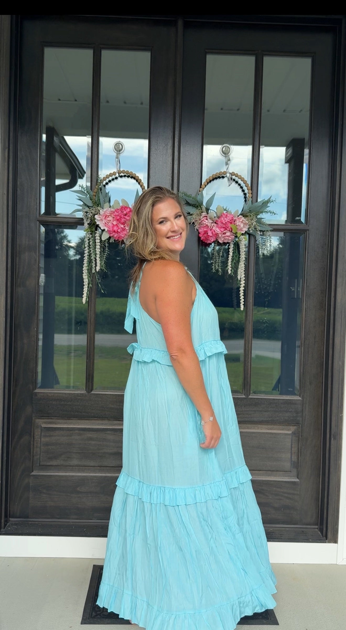 Sky’s the Limit Halter Maxi Dress