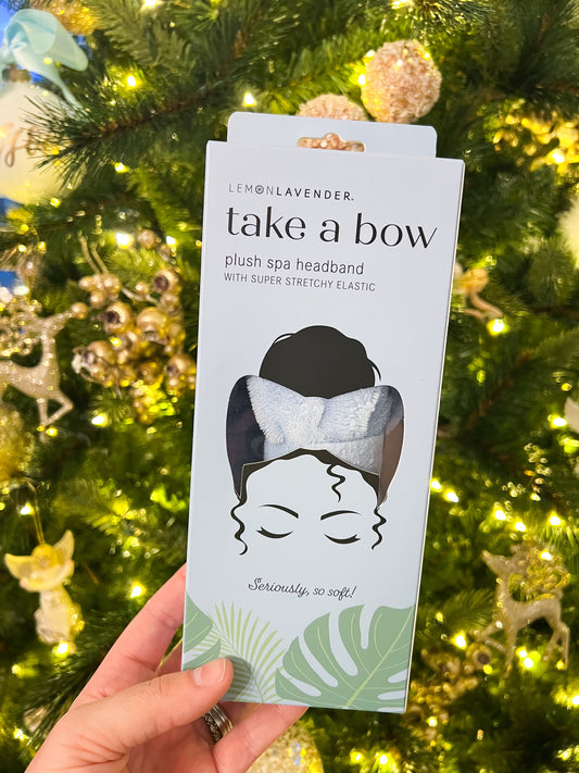 Take A Bow Plush Spa Headband