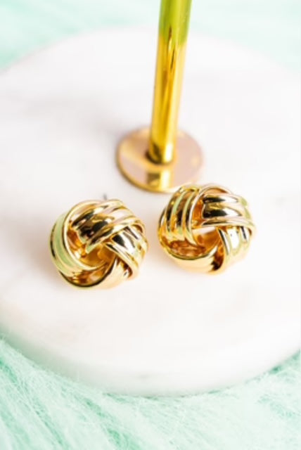 All In Knots Gold Earrings