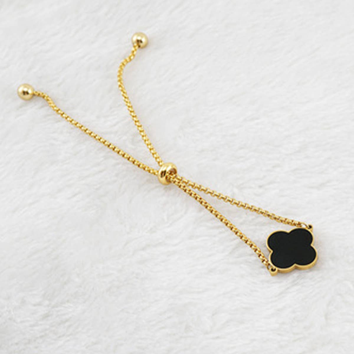 Clover Charm Adjustable Bracelet