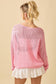Ribbon Bow Crochet Sweater Top
