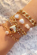 Give You My Heart Goldtone Bracelet Set