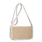 Camila Straw Contrast Stitch Crossbody Bag