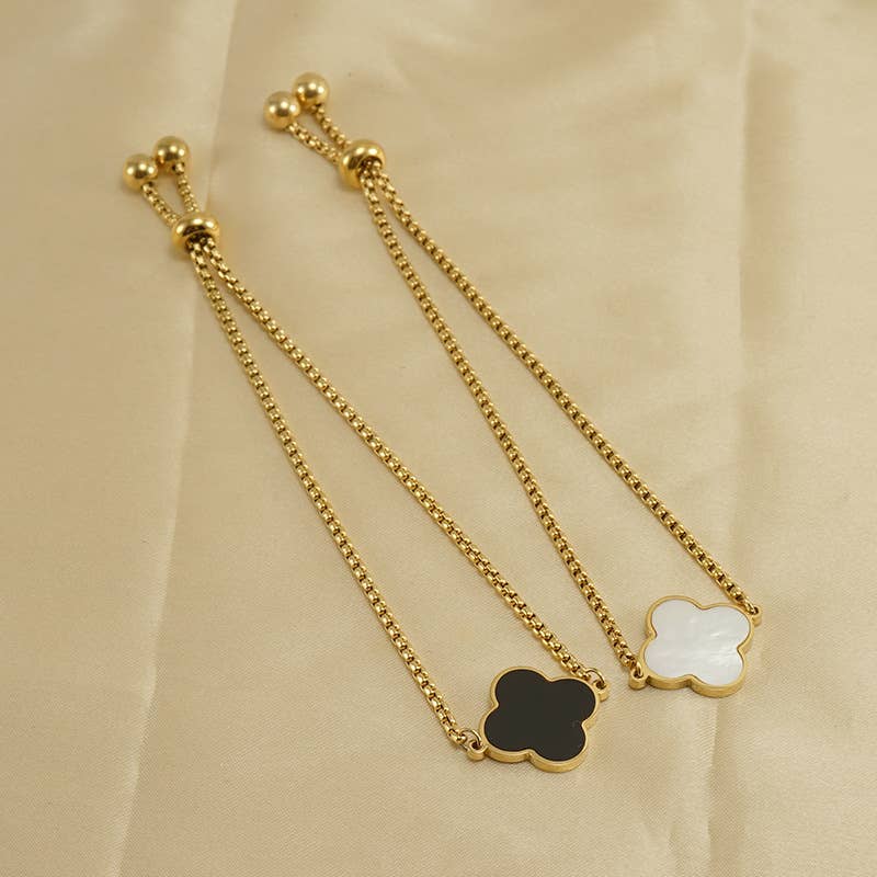 Clover Charm Adjustable Bracelet